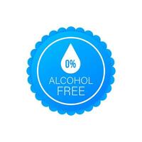 Alcohol free icon symbol on white background vector