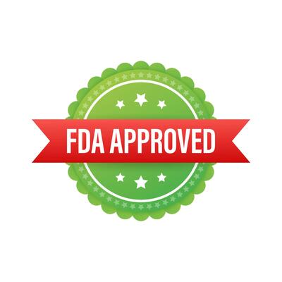 FDA approved grunge rubber stamp on white background. Vector illustration