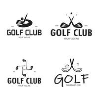 Golf ball logo, Golf design stick logo, logo for professional golf team, golf club, tournament, golf store business, golf course, event vector