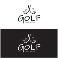 Golf ball logo, Golf design stick logo, logo for professional golf team, golf club, tournament, golf store business, golf course, event vector