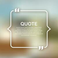 Quote frames. Blank template with print information design quotes. Vector stock illustration