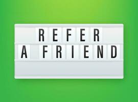 Lightbox refer a friend banner. Vector stock illustration