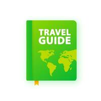 Travel guide book icon. Vector stock illustration