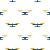 Scales icon pattern. Libra isolated on white background. Vector stock illustration