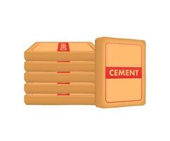 Cement in flat style on dust background. Isometric vector. 3d vector icon