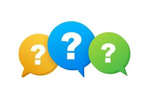 Color bubble with Question mark set. Vector stock illustration