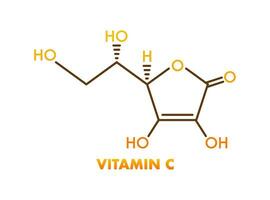 3d vitamina C fórmula para concepto diseño. salud cuidado concepto. vector