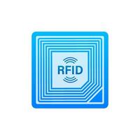 RFID Radio Frequency IDentification. Technology concept. Digital technology. Vector stock illustration