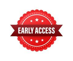 Vintage icon with red early access. Vector icon isolated template.