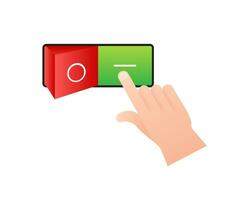 Flat icon On and Off Toggle switch button vector format. Vector stock illustration