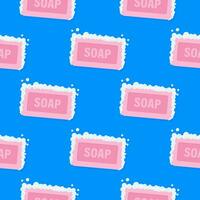 Pink soap pattern on colorful background. Vector illustration object. Top view. Foam water. Flat soap. Doodle, bubble. Vector stock illustration