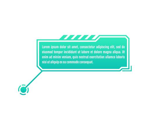 HUD futuristic style callout titles. Futuristic callout bar labels. Vector stock illustration.