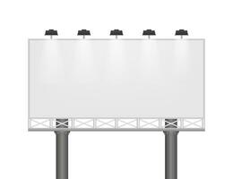 Billboard on light background. Empty white vector horizontal poster template. Template for marketing design. Vector stock illustration