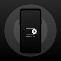 Vector On Off Switch. Dark and Light Mode Switcher for Phone Screens. Toggle Element for Mobile App