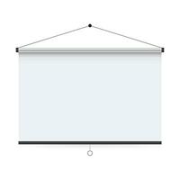 Empty Projection screen, Presentation board, blank whiteboard for conference vector