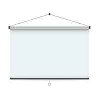 Empty Projection screen, Presentation board, blank whiteboard for conference vector