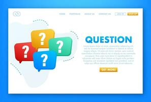 Color bubble with Question mark set. Vector stock illustration.