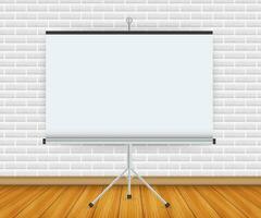 Empty Projection screen, Presentation board, blank whiteboard for conference vector