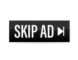 Skip advertisement web icon isolated on the white background vector