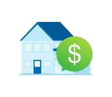 Real estate appraisal. Modern flat blue icon. Business concept. vector