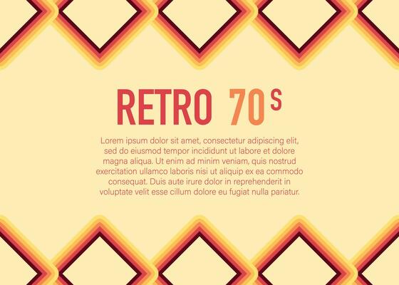 70s, 1970 abstract vector stock retro lines background. Vector illustration.