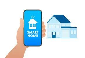 Smart home concept. Smart systems and technology. Vector stock illustration