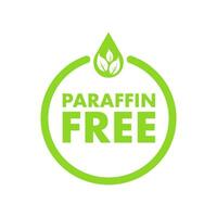 Icon with paraffin free. Paraffin free. Green logo. vector