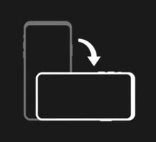 Rotate smartphone isolated icon. Device rotation symbol. Turn your device vector