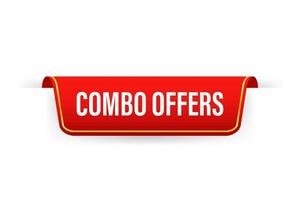 Combo offers banner design on white background. Vector stock illustration