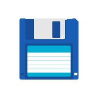 Magnetic floppy disc. Flat icon. Vector illustration.