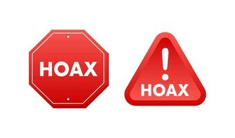 HOAX label. banner icon. Vector stock illustration