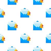 Enable reminder notification pattern. Email notification. Message alert. Vector stock illustration
