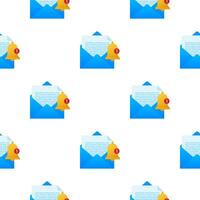 Enable reminder notification pattern. Email notification. Message alert. Vector stock illustration