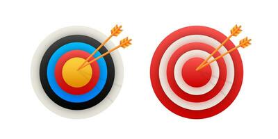 Target customer with an arrow flat icon concept market goal vector picture image. Concept target market, audience, group, consumer