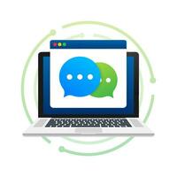 Chat Message Bubbles icon on white background. Vector stock illustration