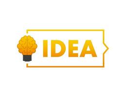 Flat idea for concept design. Lightbulb icon. Idea, solution, business, strategy concept. Vector stock illustration.