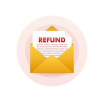 Refund money icon. Return money. Vector stock illustration