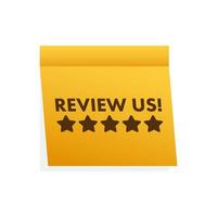 Review us User rating concept. Review and rate us stars. Business concept. Vector illustration