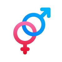 Men and women symbol. Gender icon. Vector stock illustration