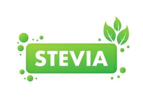 Flat icon stevia on white background. Vector logo. Logo symbol.