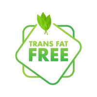 Trans fat free for web design. Editable vector. Editable stroke. Vector graphic.