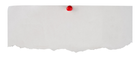 déchiré blanc papier avec épingle png