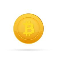 Bitcoin flat icon. Crypto currency bit coin. Cryptocurrency emblem. Vector illustration.