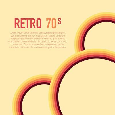 70s, 1970 abstract vector stock retro lines background. Vector illustration.
