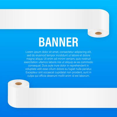 Vintage toilet paper banner. Flat pattern. Vector pattern