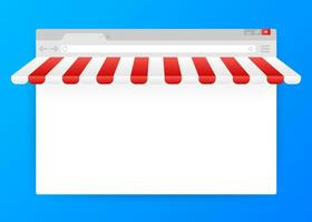 Internet shopping, browser template concept. Browser shopping. Vector stock illustration