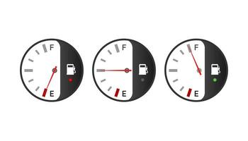 Fuel indicator. Illustration on white background for design ,Empty Energy. Vector stock illustration.