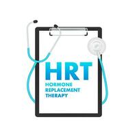 hormona reemplazo terapia para médico diseño. ilustración con rosado hormona reemplazo terapia. vector
