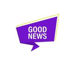 Good news banner. Announcement. Megaphone with good news message in bubble speech banner. Social media like button vector