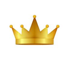 Golden Crown With Gradient Mesh. Vector stock illustration